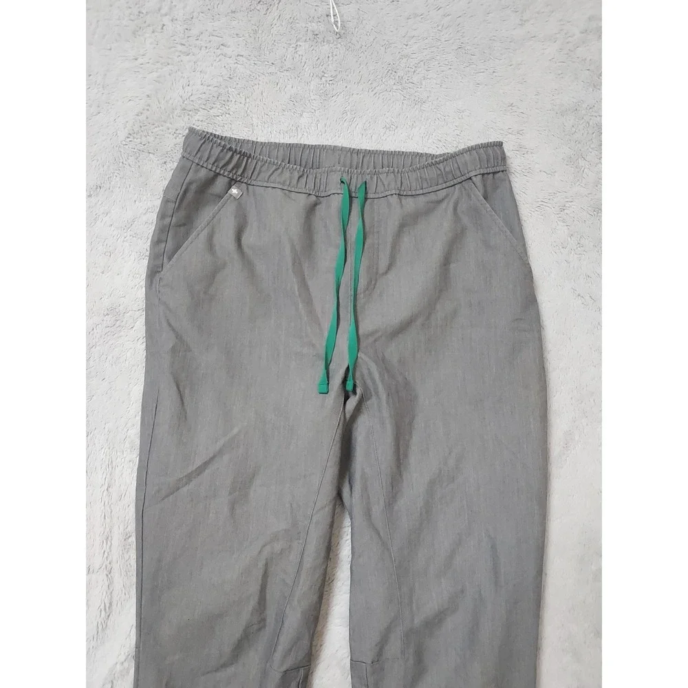 Figs Pants Men Large Tall LT Scrub Jogger Gray Tansen Tapered Drawstring Medical
